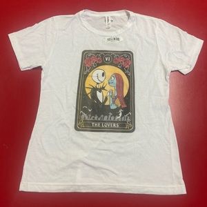 Disney A Nightmare Before Christmas “The Lovers” White T-Shirt Size L